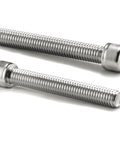 Top Shelf 5/16 Inch Socket Head Cap Screws 18-8 Stainless Steel Bolts full thread hex drive fasteners, two angled screws.