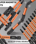 Premium 10 Pack 8 Point Torx Star And Double Square Bit Set With Magnetic Heads And Hex Shank, S2 Alloy Steel displayed