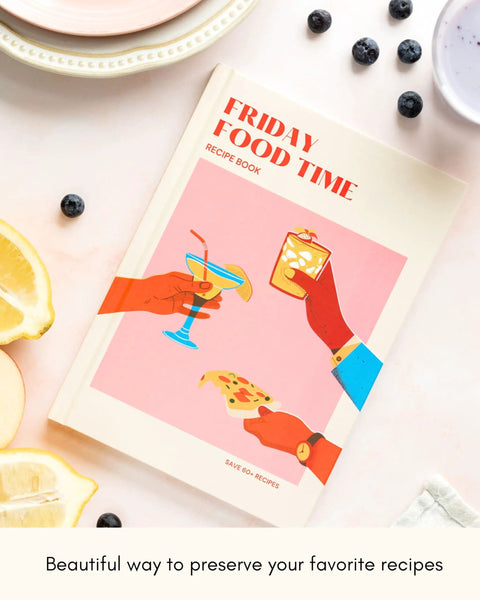 Blank Recipe Book To Write Your Own Recipes For Family Keepsakes Durable Hardcover Cookbook Journal placed on table