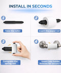 Installation steps for 7 Inch Black Toilet Paper Roller Replacement Rod For Standard Size Holders Easy Install Durable Toilet Paper Holder