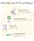 Sustainability features of Unisex Beekeeper Blanket Swaddle Transition Sleeping Bag for Babies, 100 Percent Organic Cotton Wearable Blanket.