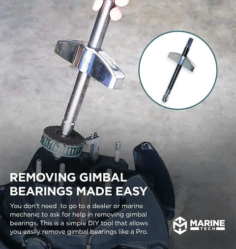 Heavy Duty Gimbal Bearing Puller For Mercruiser Alpha Bravo Volvo Boat Engines Badass Rig Fix For Alpha One Mr Omc Cobra Marine Hardware Garage Grade Snappy Install Rock Solid Durability Best Seller