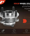 Front wheel bearing and hub assembly for Mazda MX-5 Miata 2016-2023 with ABS sensor, 4 lugs, 2 front sides, sensor cap included