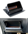 Subaru Dope Fuse Box Coin Holder And Orange Storage Tray for Crosstrek XV installed, highlighting ABS material and compact design.