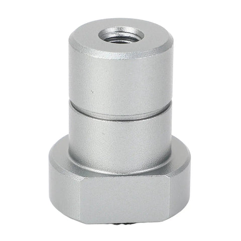 Single aluminum alloy bench dog stop from set of four for MFT tables, 20mm size, non-slip pad, stable woodworking accessory, precise fit