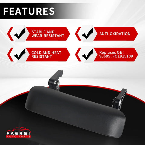 Ford Ranger Exterior Tailgate Handle Replacement Textured Black for 1998-2011 Ford Ranger and Mazda B-series Pickup Trucks