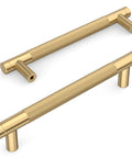 Champagne Bronze Cabinet Pulls 5 Inch Drawer Handles 128mm Center to Center 10 Pack shown for Kitchen and Bathroom Cabinets