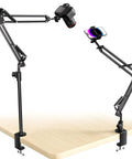 Built Different Overhead Camera Mount With Flexible 360 Ball Head Boom Arm For smartphone and DSLR placement.
