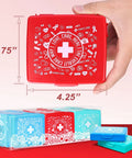 Grab And Go Pocket First Aid Kit With A Compact Hard Shell Case And 50 Essentials Per Pack For A Total Of 600 Medical Items In 12 Packs
