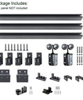 Rugged Heavy Duty 12 Foot Exterior Sliding Barn Door Hardware Kit for Outdoor Use Wall Mount Track System galvanized steel