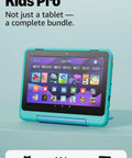 Dope Yet Durable Kids Tablet With A Snappy Eight Inch HD Display 64 GB Memory in a slim armor case with apps for kids.