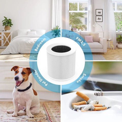A1 A1W Air Purifier Replacement Filter H13 True HEPA 2 Pack for smoke and pet dander in various home environments
