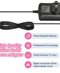 Guitar Pedal Power Supply 9V 1A DC Center Negative For Multi Pedal Boards, 100-240V AC Input, 5.5x2.1mm Plug, cable wrapped