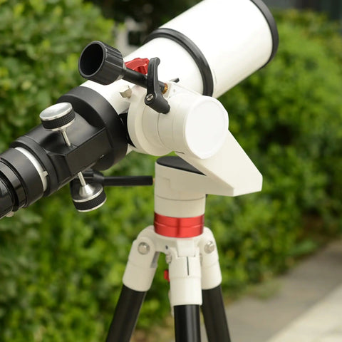 Image of an all purpose telescope mount base for 130mm Newtonian reflector with altazimuth style and 360 degree micro adjustment knob.