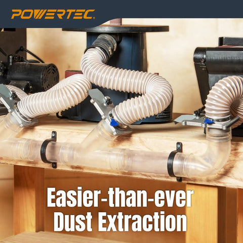 Clear PVC Dust Collection Pipe 2-1/2 In By 36 In 1 Pack Rigid Tubing setup in woodworking dust system