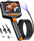 Pro Borescope Camera With Light, 4.3 Inch HD Screen, 1080P Handheld Endoscope, 8 LED Ring, 16.4FT Semi Rigid Cable