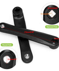 170 Millimeter Diamond Hole Crank Arm For BBS02 HD Mid Drive E Bike Kits Aluminum Alloy Crank Leg Fits Mid Motor E Bike Right Drive Side
