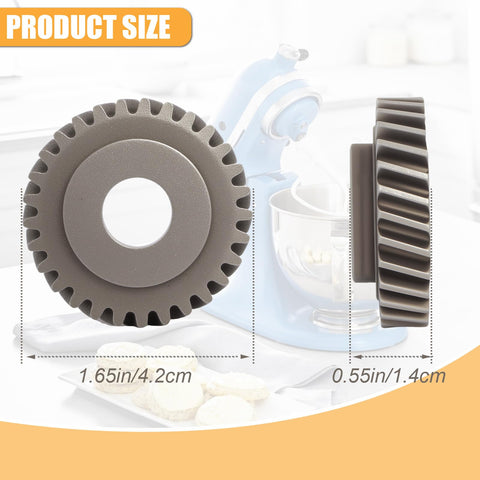Worm Gear Replacement For Stand Mixer Fits 5 Qt And 6 Qt Models Size Indicators Front and Side View