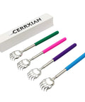 4 Pack Telescoping Bear Claw Back Scratcher Extendable Metal Back Scratcher With Rubber Handle Hand Massager Portable Pocket Size