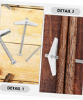 Toggle Bolt And Wing Nut Drywall Anchor Kit For Hollow Walls, No Fuss Easy Install, Steel Rust Resistant Wall Fasteners For DIY Projects And Pros That Holds Heavy Items Safely. steel toggle bolt and wing nut anchors in wood