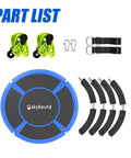 Part list for Heavy Duty 43 Inch Disc Swing For Backyard With 600Lb Weight Capacity And Carabiners, Waterproof Flying Saucer Swing.