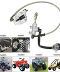 Rear Foot Disc Hydraulic Brake Master Cylinder Caliper Assembly Fits 150cc 200cc 250cc Go Karts ATVs Quad Bikes Dune Buggy