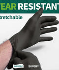 Vinyl Disposable Exam Gloves Black 4 Mil Powder Free Latex Free Medical Food Safe Cooking Cleaning Gloves 100 Pcs Small