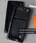 Disposable 4 Inch Paint Tray Liners 12 Pack Mini Plastic Trays Liner Set for Small Projects and DIY Painting Easy Cleanup