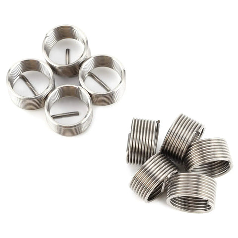 M16 Threaded Insert Kit 10 Pcs For Thread Repair In SUS304 Stainless Steel Heavy Duty Helicoil Style Inserts shown in close-up view