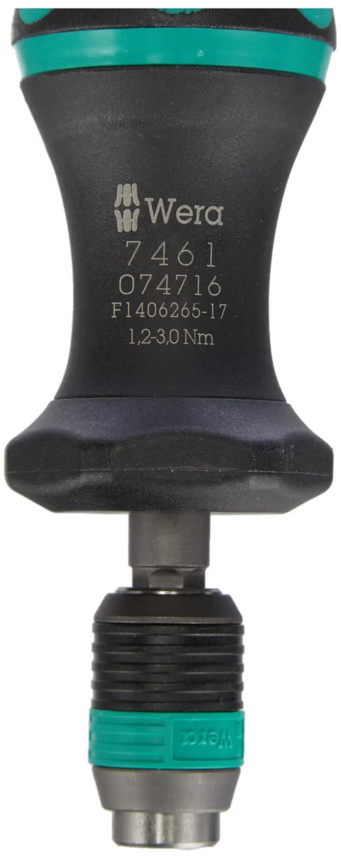 Kraftform 7461 Hex Torque Screwdriver With Adjustable Pre-Set 1.2 To 3.0 Nm, 1 Quarter Inch Hex Head Drive, close-up