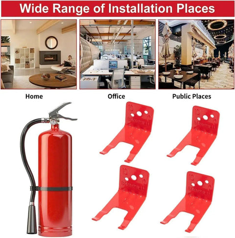Set of Heavy Duty Fire Extinguisher Wall Mount Bracket No Fuss Plug And Play Bracket Fits 5 To 15 Lb Extinguishers installation options