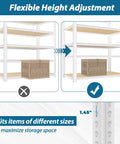 Beefy 5 Tier Metal Closet Shelving Unit With 36W 16D 72H Dimensions Industrial Steel Frame Thick FSC Certified Wood Shelves That Stay Flat Breathable And Warp Resistant Storage Organizer For Home Or Garage, adjustable shelf height