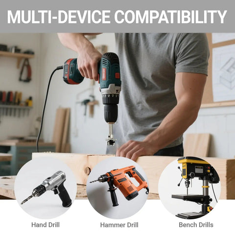 Professional Forstner Drill Bit Set Wicked Sharp Heat Treated Carbon Steel Boring Bits for use with hand drills and drill presses.