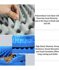 Kick The Rattle To The Curb And Keep It Quiet With This Heavy Duty Sound Insulation Board Vibration Dampening Acoustic Foam Mat Self Adhesive Thick Soundproof Wall Panels For Home Or Car, showcasing gray and blue polyurethane foam texture.