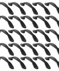 25 Pack Solid Braided Kitchen Cabinet Pulls Handles 4 And A Half Inch Length 3 Inch Hole Centers Matte Black Drawer And Door Hardware Style M260 Heavy Duty Solid Metal Build displayed in rows