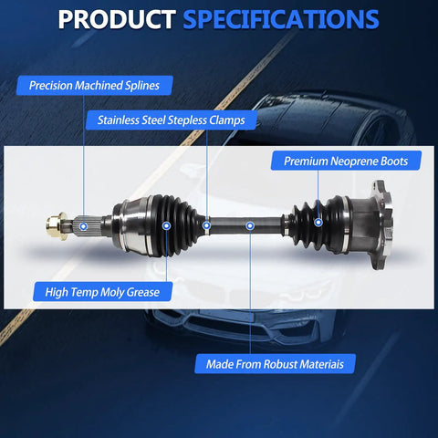 CV Axle Front Left Or Right 4WD Heavy-Duty Replacement For Chevy Silverado with premium materials and design highlights