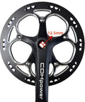 52T Aluminum Beefy Single Speed Crankset With 170 mm Arm And 130 mm BCD Chainring Guard in sand black finish
