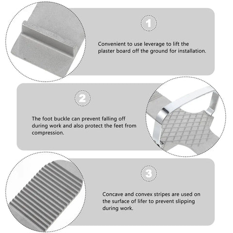 Heavy Duty Aluminum Board Lifter With Non Slip Grip For Drywall Panel Hoisting And Window Frame Setup Labor Saving Furniture Moving Tool with foot buckle for secure lifting
