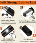 Built strong and durable M10 threaded extension rods, supporting up to 55 lbs for chandeliers with precision-engineered threads.