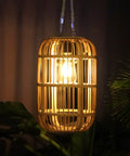 Large Outdoor Solar Lantern With Rattan And Bamboo Build Dope Glow For Garden Patio And Yard Waterproof Hanging Lantern
