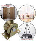 Heavy Duty V Groove Wheel And Sliding Gate Casters Built Tough Runs Butter Smooth For Quick Sliding Door Setup No Hassle Track Roller Bearing That Holds Up near indoor sliding gates, dog gate, and industrial machines track.