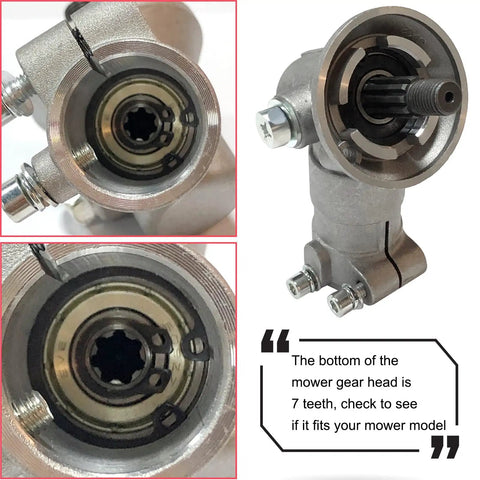 Close-up of Trimmer Gear Head Gearbox Replacement for Husqvarna 525R Series String Trimmers showing internal components