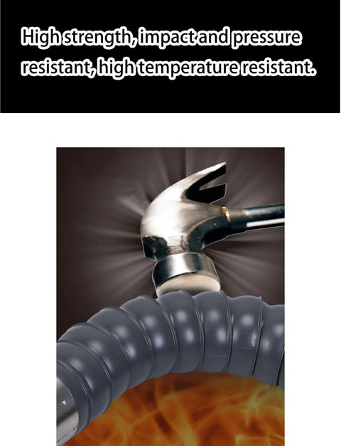 360 Degree Adjustable Fume Extractor For Welding And Soldering, flexible hose with hammer impact and fire resistance detail