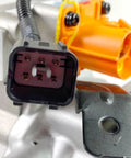 Close-up of A/C Compressor Replacement Built Tough For Quick Climate Control Fixes On Hyundai Ioniq Electric Rides From 2017 To 2019 showing electrical connector.