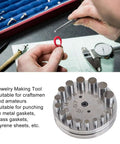 Disc Cutter Set For Jewelry Making And Metal Forming With 17 Dies Pro Grade Steel Punch Tool for crafting projects.