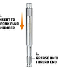 Back Tap Spark Plug Thread Repair Tool For 14mm Spark Plugs, Collapsible Design With Debris Removal, Straightening Tool; side view