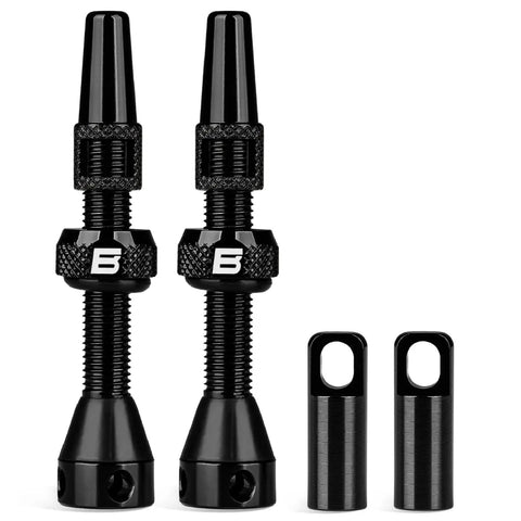 Ultra Lightweight Tubeless Presta Valve Stem Kit For Bikes With 40/44/55/60/65/80/100mm Lengths, Anodized Aluminum, Anti Rust