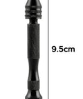 Pro Grade Precision Pin Vise Hand Drill Kit With Twist Bits For Miniature Models and Detail Work, black, 9.5cm tall, fine detail tool.