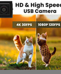 1080P 120FPS High Speed USB Camera With M12 Wide Angle 12MP IMX577 Sensor Lightburn Compatible External Computer Camera