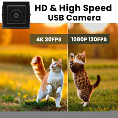 1080P 120FPS High Speed USB Camera With M12 Wide Angle 12MP IMX577 Sensor Lightburn Compatible External Computer Camera